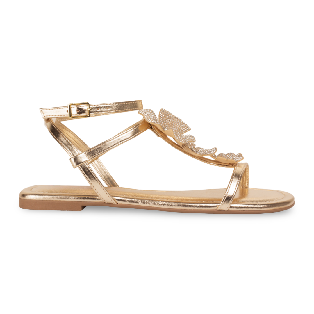 Sandalia para dama, hecho en cuero vegano.