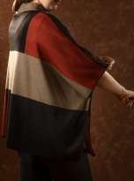 PONCHO OMEGA TERRACOTA NEGRO 2