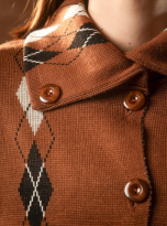 PONCHO ROMBOS MIEL HABANO 3